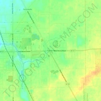 Pine Run topographic map, elevation, terrain