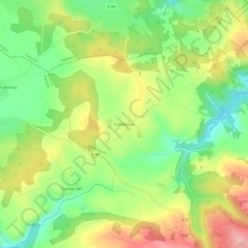 Cambeyrac topographic map, elevation, terrain