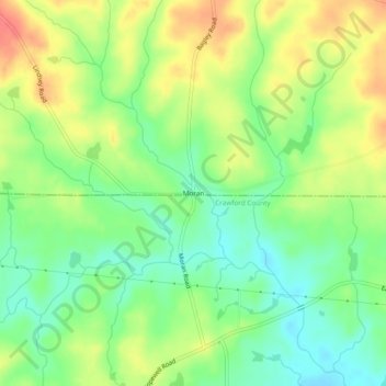 Moran topographic map, elevation, terrain