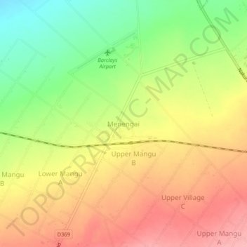 Menengai topographic map, elevation, terrain