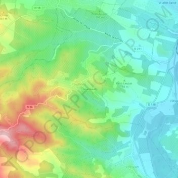 Fourmaut topographic map, elevation, terrain