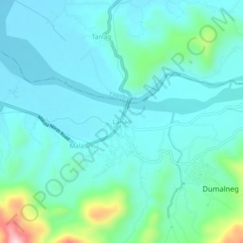 Lanao topographic map, elevation, terrain