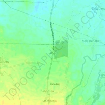 Lukay topographic map, elevation, terrain