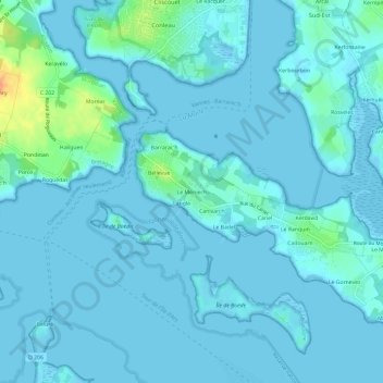 Le Méniech topographic map, elevation, terrain