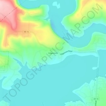 Edgemont topographic map, elevation, terrain