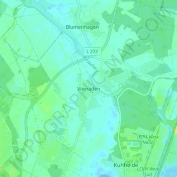 Vierraden topographic map, elevation, terrain