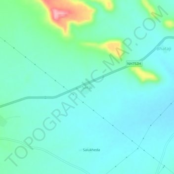 Sarai topographic map, elevation, terrain