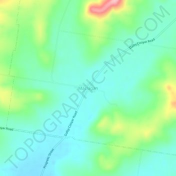 Maclagan topographic map, elevation, terrain