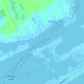 Stump Sound topographic map, elevation, terrain