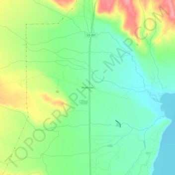 McAllister topographic map, elevation, terrain