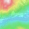 Tegefjäll topographic map, elevation, terrain