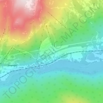 Tegefjäll topographic map, elevation, terrain