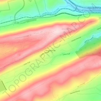 Hacklebernie topographic map, elevation, terrain