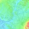 Rome topographic map, elevation, terrain