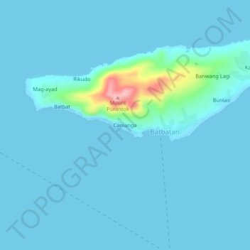 Camanga topographic map, elevation, terrain