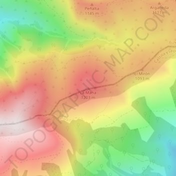 La Mana topographic map, elevation, terrain