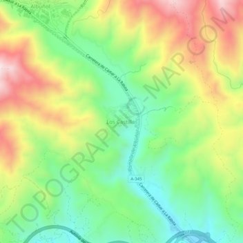 Los Castillas topographic map, elevation, terrain