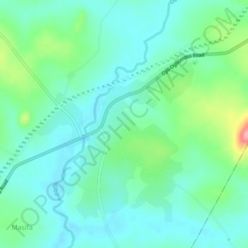 Obada topographic map, elevation, terrain