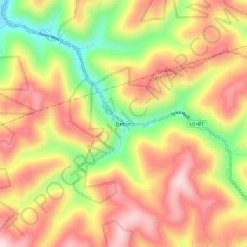 Bledsoe topographic map, elevation, terrain
