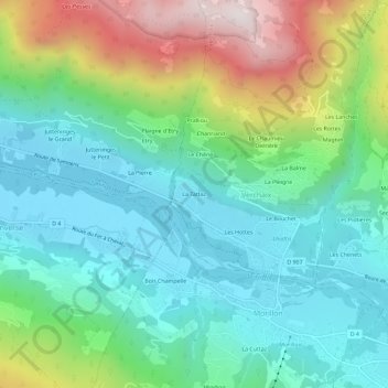 La Tattaz topographic map, elevation, terrain