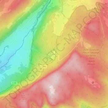 La Vattay topographic map, elevation, terrain