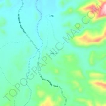 Karin topographic map, elevation, terrain