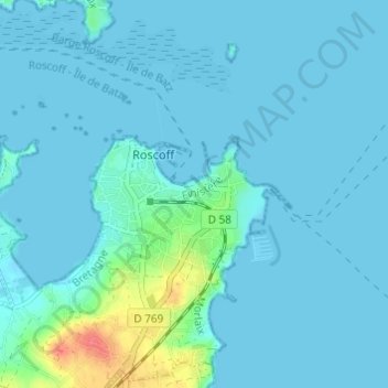 Keradraon topographic map, elevation, terrain