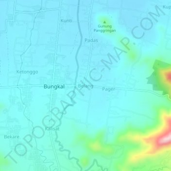 Belang topographic map, elevation, terrain