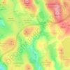 Temple topographic map, elevation, terrain