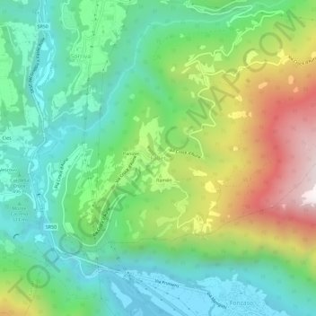 Faller topographic map, elevation, terrain