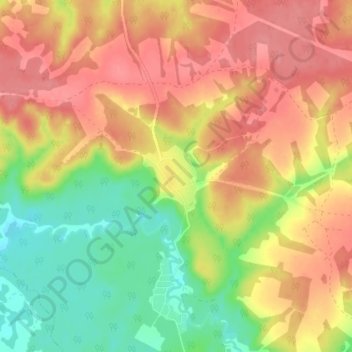 Аркашево topographic map, elevation, terrain