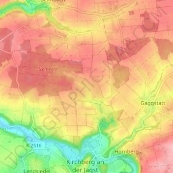 Weckelweiler topographic map, elevation, terrain
