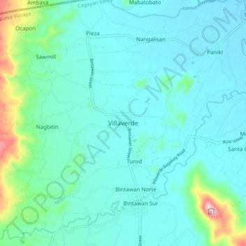 Villaverde topographic map, elevation, terrain
