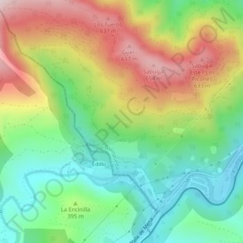 La Colodrera topographic map, elevation, terrain