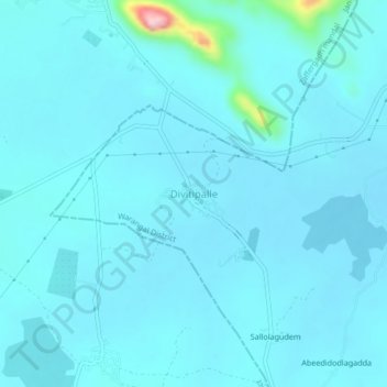 Divitipalle topographic map, elevation, terrain
