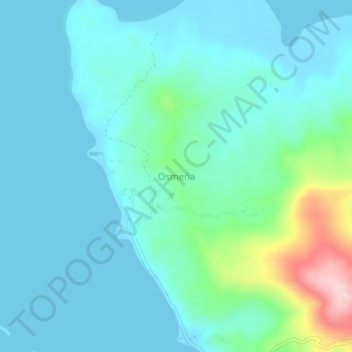 Osmeña topographic map, elevation, terrain