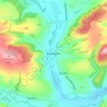 Kempton topographic map, elevation, terrain