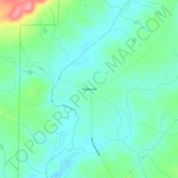 Piedmont topographic map, elevation, terrain