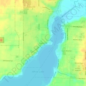 Maple Grove topographic map, elevation, terrain