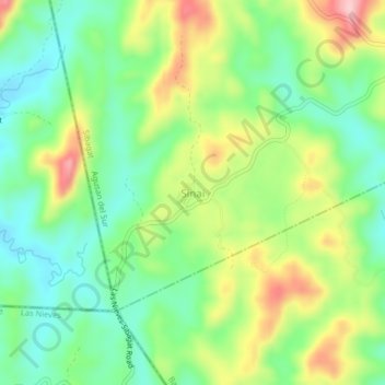 Sinai topographic map, elevation, terrain