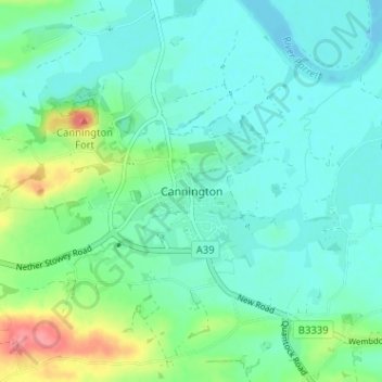 Cannington topographic map, elevation, terrain