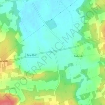 Judí topographic map, elevation, terrain