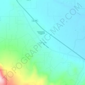 Janesville topographic map, elevation, terrain
