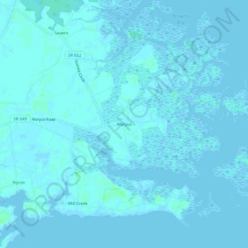 Maryus topographic map, elevation, terrain