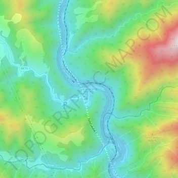 Lazaret topographic map, elevation, terrain