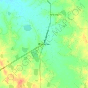 Rambewa topographic map, elevation, terrain