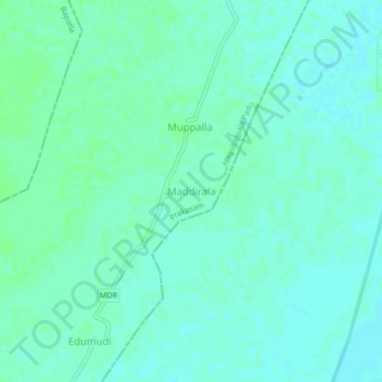 Maddirala topographic map, elevation, terrain