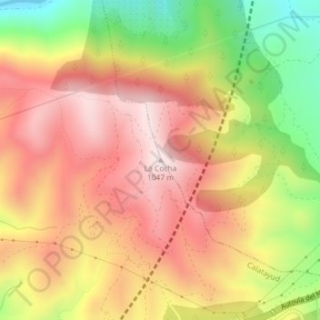La Cocha topographic map, elevation, terrain