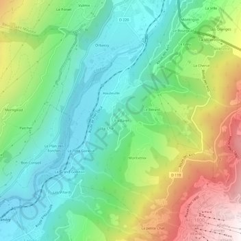 Le Villaret topographic map, elevation, terrain