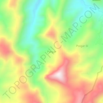 Poigar topographic map, elevation, terrain